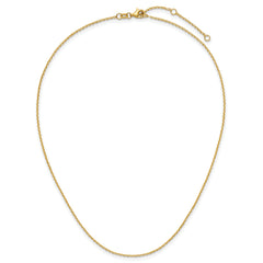 14k 1.4mm D/C Square Cable 1in+1in Adjustable Chain