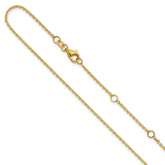 14k 1.4mm D/C Square Cable 1in+1in Adjustable Chain