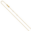 14 Karat Yellow Gold .9mm Round Cable 1in+1in Adjustable Chain - View 2