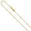Cable Chain Necklace in 14K Yellow Gold, 0.9mm Adjustable, 18 Inch with 2 Inch Extender - Sophia Jewelers