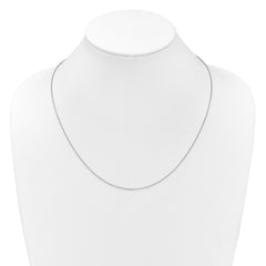 14K White Gold Adjustable 1.15mm D/C Open Franco Chain