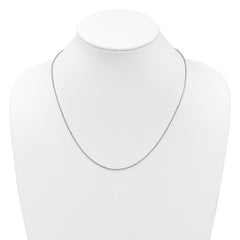 14K White Gold Adjustable 1.4mm D/C Open Franco Chain