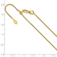 14K Adjustable 1.1mm Franco Chain