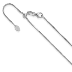 14K White Gold Adjustable 1.1mm Franco Chain