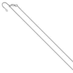 14K White Gold Adjustable 1.25mm Franco Chain