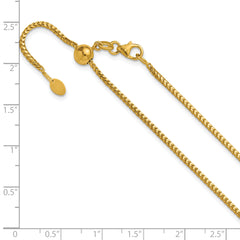 14K Adjustable 1.5mm Franco Chain