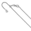 14K White Gold Adjustable 1.4mm D/C Cable Chain