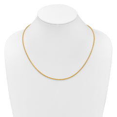 14K Adjustable 2.5mm Semi-solid Spiga Chain