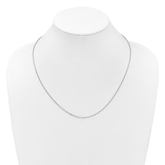 14K White Gold Adjustable 1.65mm Semi-Solid D/C Cable Chain