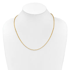 14K Adjustable 2.75mm Semi-Solid D/C Cable Chain