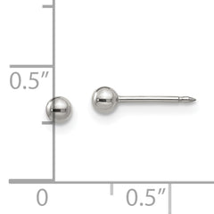Inverness Stainless Steel Polished 3mm Ball Short Post Piercing Earrings