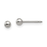 Inverness Stainless Steel Polished 3mm Ball Short Post Piercing Earrings