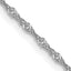 14 Karat White Gold 1mm Singapore with Lobster Clasp Chain | Sophia Jewelers