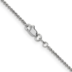 14K White Gold 1.6mm Round Cable Chain