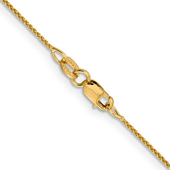 18K 20 inch 1mm Diamond-cut Spiga with Spring Ring Clasp Chain
