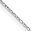 18 Karat White Gold 18 inch 1.15mm Diamond-cut Cable with Fancy Lobster Clasp Chain | Sophia Jewelers