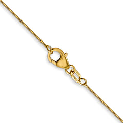 18K 16 inch .5mm Box with Spring Ring Clasp Chain