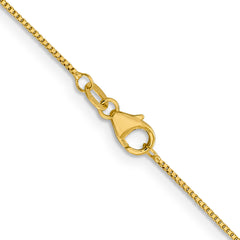 18K 24 inch .7mm Box with Lobster Clasp Chain