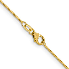 18K 24 inch .9mm Box with Lobster Clasp Chain
