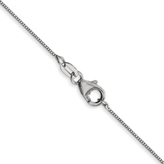 18K White Gold 20 inch .5mm Box with Spring Ring Clasp Chain