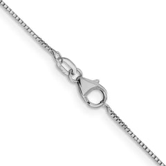 18K White Gold 18 inch .7mm Box with Lobster Clasp Chain