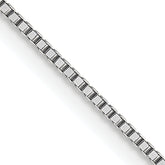18K White Gold 18 inch .7mm Box with Lobster Clasp Chain