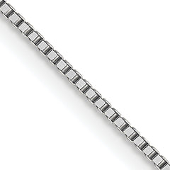 18K White Gold 18 inch .7mm Box with Lobster Clasp Chain