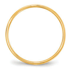 10k Yellow Gold 5mm Lightweight Flat Wedding Band Size 14