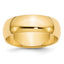 7.0mm 10K Yellow Gold Standard Half Round Wedding Band - Sophia Jewelers