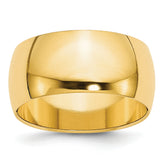 10.0mm 10K Yellow Gold Standard Half Round Wedding Band - Sophia Jewelers