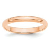3.0mm 10K Rose Gold Standard Half Round Wedding Band - Sophia Jewelers