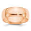 8.0mm 10K Rose Gold Standard Half Round Wedding Band - Sophia Jewelers