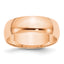 6.0mm 10K Rose Gold Lightweight Half Round Wedding Band - Sophia Jewelers