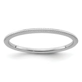1.2mm 10K White Gold Stackable Band - Sophia Jewelers