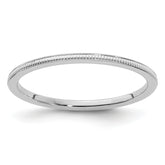 1.2mm 10K White Gold Stackable Band - Sophia Jewelers
