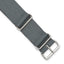 Military Ballistic Nylon Watch Band in Grey, 16mm - Sophia Jewelers