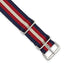 Navy Red Striped Military Nylon Watch Band in Fabric - Sophia Jewelers