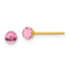Inverness 14K Polished 4mm Pink Crystal Faceted Ball Earrings