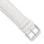 22mm White Smooth Leather Chronograph with Silver-tone Buckle 7.5 inch Watch Band - Sophia Jewelers