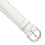 16mm Short White Genuine Lizard Leather with Silver-tone Buckle 6.75 inch Watch Band