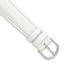 16mm Short White Genuine Lizard Leather with Silver-tone Buckle 6.75 inch Watch Band - Sophia Jewelers