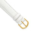 16mm Short White Genuine Lizard Leather with Gold-tone Buckle 7.5 inch Watch Band - Sophia Jewelers