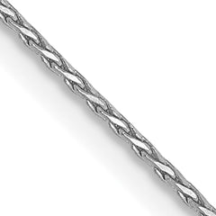 14K White Gold .8mm D/C Wheat Chain