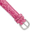 DeBeer 16mm Short Pink Genuine Caiman Leather with Silver-tone Buckle 6.75 - Sophia Jewelers