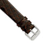 16mm Brown Flat Genuine Crocodile Leather with Silver-tone Buckle 7.5 inch Watch Band - Sophia Jewelers