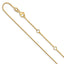 Flat Cable Chain Necklace in 10K Yellow Gold, 1.2mm, 16 Inch - Sophia Jewelers