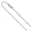 10k White Gold 1.05mm D/C Cable 1in+1in Adjustable Chain