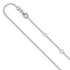 Cable Chain Necklace in 10K White Gold, 1.1mm Adjustable, 16 Inch - Sophia Jewelers