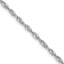 1.8mm 10K White Gold Diamond-Cut Lightweight Rope Chain - Sophia Jewelers