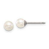 Inverness Titanium 5mm Glass Pearl Post Earrings